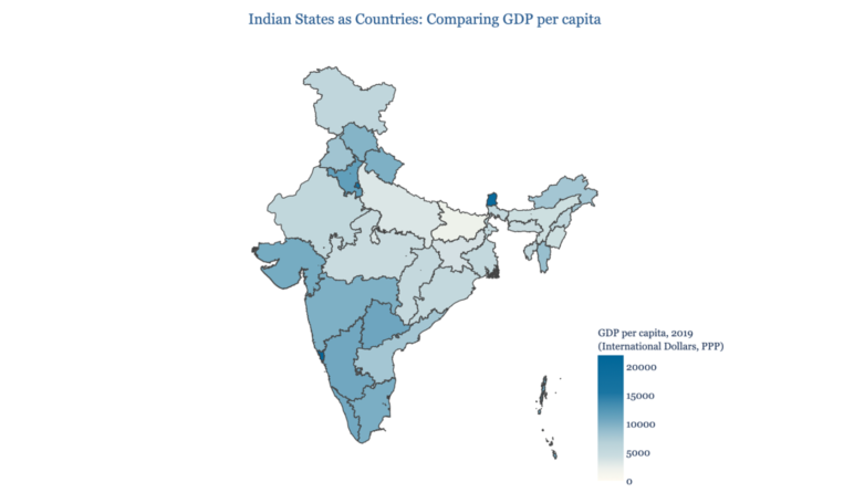 Picture This: If Indian States Were Countries – GDP per capita